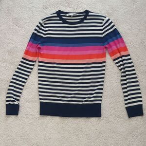 Trina Turk Jet Set Jungle Colette Stripe Wool Sweater Size S